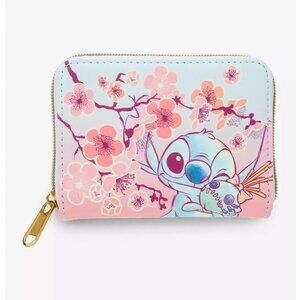 Loungefly Disney Lilo & Stitch Wallet Cherry Blossoms Scrump Zip Around